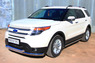 Защита переднего бампера - дуга Ford Explorer 2012 (d76/63)