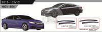  Ветровики - дефлекторы окон Honda Civic (Sedan) 15- (TXR Тайвань) 