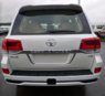 Накладка на дверь багажника под номер Toyota Land Cruiser 200 (белый, черный)