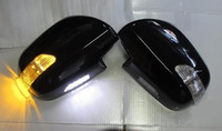 Корпуса зеркал Toyota Land Cruiser Prado 120 / Lexus GX 470 / Surf 215 / 4Runner / Hiace 200 (черные)