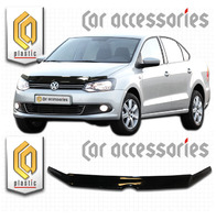 Дефлектор капота - мухобойка Volkswagen Polo седан 2010+