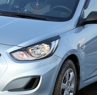 Накладки на фары (реснички) Hyundai Solaris (седан) 2010-2013