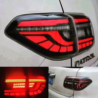 Стопы LED Nissan Patrol Y62 с бегающим поворотником (красные)