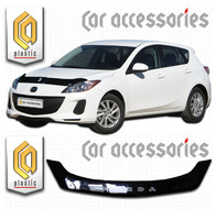 Дефлектор капота - мухобойка Axela  / Mazda 3 хэтчбек 09-13