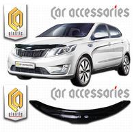 Дефлектор капота - мухобойка Kia Rio хечбек 2011