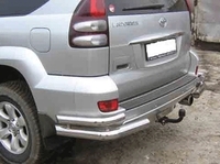 Задняя защита бампера (уголки) Toyota Land Cruiser Prado 120
