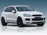 Юбка - губа на передний бампер JE Design на Volkswagen Touareg 2
