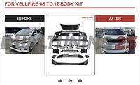 Обвес - бампер и губа Toyota Vellfire 20 2008-2012