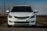 Элерон переднего бампера (накладка на бампер) для Hyndai Solaris Restyling 2014+ 