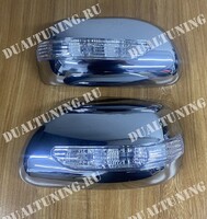 Хром накладки на зеркала Toyota Prius 20 (с поворотником)