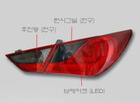 Стопы (фары) «BMW Style» для Hyundai Sonata YF i45 (красные)