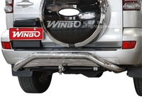 Задняя защита с фаркопом для Toyota Prado 120