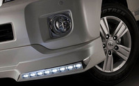 Губа передняя "Platinum Edition" для Toyota Land Cruiser 200 2012-2014 с диодами