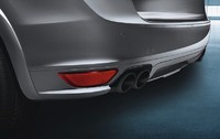 Черные насадки на глушители Porsche Cayenne 958