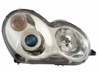 Фары (оптика) Mercedes W203 2004-2005 ангельские глазки + линза (хром)