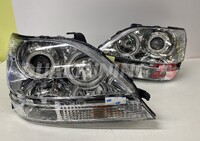 Фары (оптика) Lexus RX300 / Toyota Harrier 1998-2002 линза + ангельские глазки (светлые)