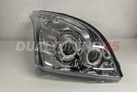 Оптика (фары) Toyota Land Cruiser Prado 120 с ангельскими глазками + линза (светлые)