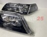 Оптика тюнинг фары Toyota Mark 2 JZX 100 темные (2 секции) черные