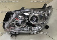 Фары (оптика) диодные Toyota Land Cruiser Prado 150 2014 линза (светлые)