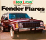 Фендера резиновые Fender Flares +7см черные от FlexLine