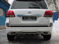 Губа задняя с двойным выхлопом Goldman Cruise Lexus LX570 / Toyota Land Cruiser 200 (версия №2)