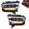 Фары тюнинг линза с бегающим поворотником Dodge Ram 1500 2019+