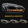 Фары тюнинг диодные Volkswagen Golf 6 динамический поворотник