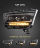 Фары тюнинг линза с бегающим поворотником Dodge Ram 1500 2019+