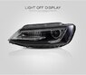 Фары тюнинг Volkswagen Jetta/Sagitar 2011-2014 динамический поворотник "Daemon eye"