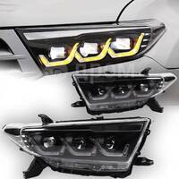 Фары тюнинг LED линзы Toyota Highlander XU40 2010-2013