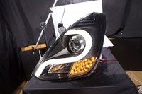 Тюнинг оптика (фары) Hyndai Grand Starex / H-1 2007+ "Audi R8 style" Ver1 (black)