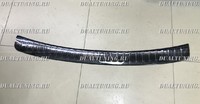 Накладка на задний бампер Subaru Forester SJ 2013-2015 (метал) темная