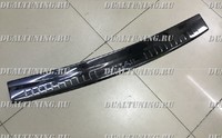 Накладка на задний бампер Nissan X-Trail T32 2014-2016 (метал) темная