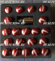 Колесные гайки с секретками MaxGuard (красные)