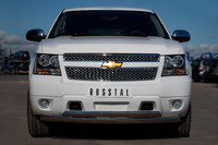 Защита переднего бампера - дуга овалы Chevrolet Tahoe 2012 (75*42/75*42)