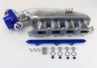 Впускной коллектор Mitsubishi EVO 4-8-9 с рейкой и дроссельной заслонкой