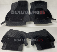 Коврики экокожа 3D + вставки ворс (комплект 4шт) в салон Audi Q2