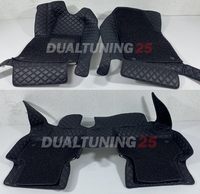 Коврики экокожа 3D + вставки ворс (комплект 4шт) в салон для Audi Q8 2020