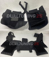 Коврики экокожа 3D + вставки ворс (комплект 4шт) в салон для Toyota Land Cruiser 300