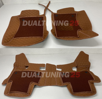 Коврики экокожа 3D + вставки велюр (комплект 4шт) в салон для Toyota Land Cruiser Prado 150