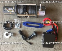Лебедка электрическая 12V "Grizzly" 12000lbs / 5443 кг (кевларовый трос)