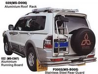 Защита заднего бампера (дуга) Mitsubishi Pajere V7# (2004-2007) двойная