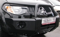Силовая накладка на передний бампер РИФ для Mitsubishi L200NEW