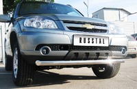 Защита переднего бампера дуга Chevrolet NIVA Bertone (d76)