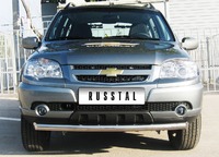 Защита переднего бампера дуга Chevrolet NIVA Bertone (d63)