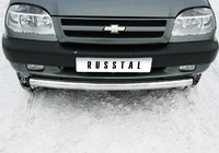 Защита переднего бампера дуга Chevrolet Niva (d76)