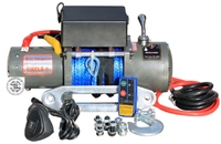 Лебедка электрическая 12V / 24V Electric Winch 6000lbs (2722кг) кевлар