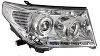 Фары (оптика) Toyota Land Cruiser 200 2007+ линза (хром)