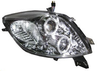 Фары (оптика) линза Toyota Vitz / Yaris 2005-2008 (хром)
