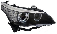 Оптика (фары) BMW 5-Series E60 2003-2009 (черные) под ксенон